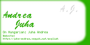 andrea juha business card